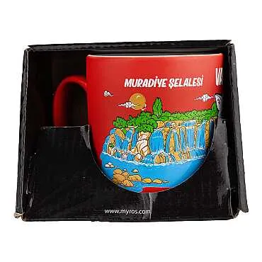 Van Temalı Kutulu Renkli Baskılı Seramik Kupa 82x90 mm - 5