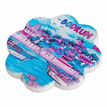 Bodrum Temalı Uv Papatya Yöresel Bardakaltı 88 Mm - 5