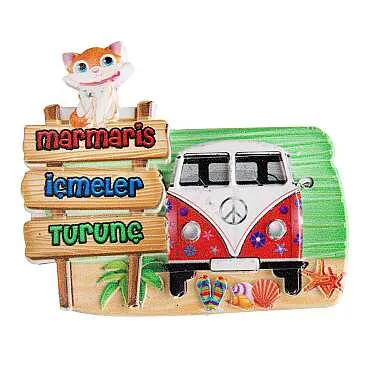 Marmaris Bölgesi Temalı Myros Yöresel Polyester Magnet - 7