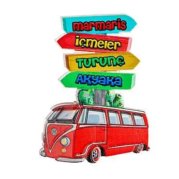 Marmaris Bölgesi Temalı Myros Yöresel Polyester Magnet - 13