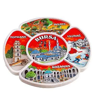 Bursa Temalı Uv Baskılı Polyester Tabak 15 Cm - 4