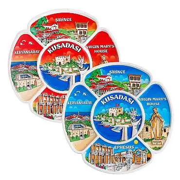Kuşadası Temalı Uv Baskılı Polyester Tabak 15 Cm - 2