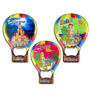 Belek Temalı Myros Metal Balon Açacak Magnet T 102x73 mm - 2