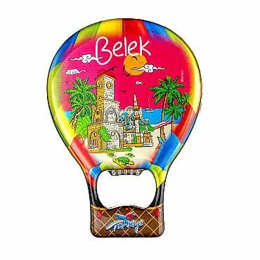 Belek Temalı Myros Metal Balon Açacak Magnet T 102x73 mm - 3
