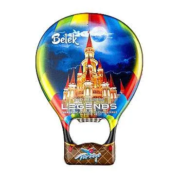 Belek Temalı Myros Metal Balon Açacak Magnet T 102x73 mm - 5
