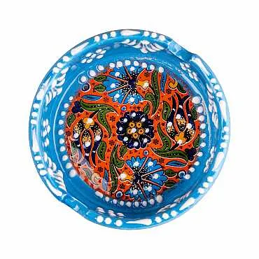 Çini Küçük Klasik Özel Kabartma Küllük - 3