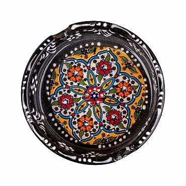 Çini Küçük Klasik Özel Kabartma Küllük - 6