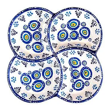 Özel Kabartma Nazar Dörtlü Çerezlik  - 4