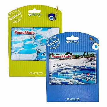 Pamukkale Temalı Myros Kartonetli Magnet - 2