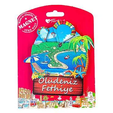 Wholesale Fethiye Region Themed Myros Carded UV Wooden Refrigerator Magnet - 4