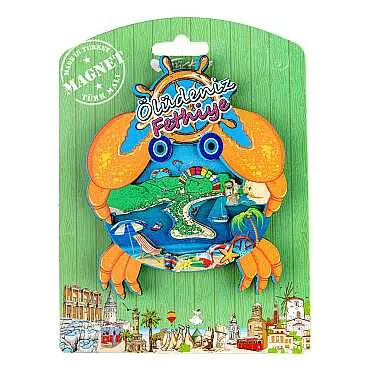 Wholesale Fethiye Region Themed Myros Carded UV Wooden Refrigerator Magnet - 8