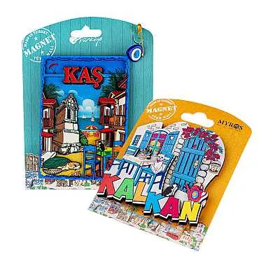 Kalkan Temalı Uv Baskılı Kartonetli Ahşap Magnet - 2