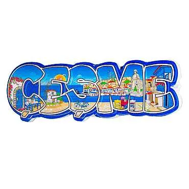 Çeşme Temalı Myros Yöresel Polyester Magnet - 5