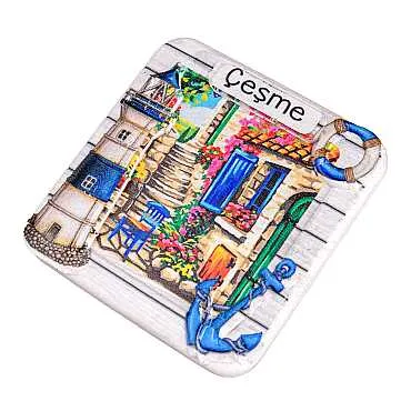 Çeşme Temalı Myros Yöresel Polyester Magnet - 6