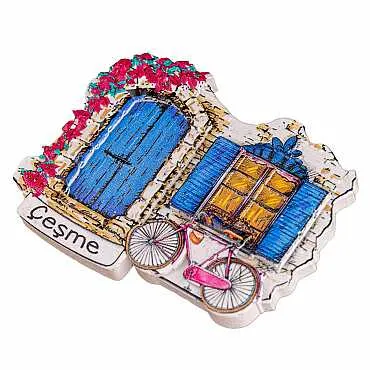 Çeşme Temalı Myros Yöresel Polyester Magnet - 7