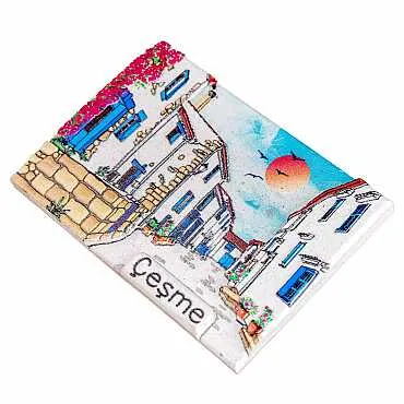 Çeşme Temalı Myros Yöresel Polyester Magnet - 8