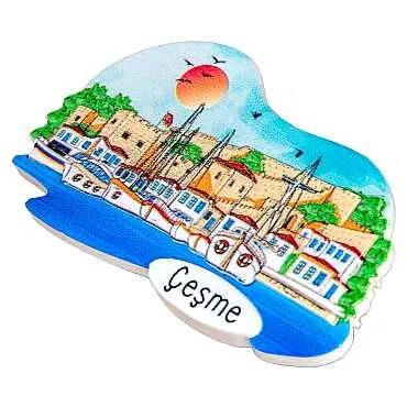Çeşme Temalı Myros Yöresel Polyester Magnet - 14