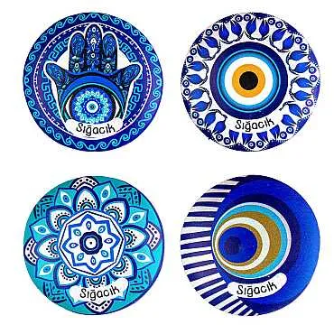 Sığacık Temalı Polyester Taş Magnet - 2