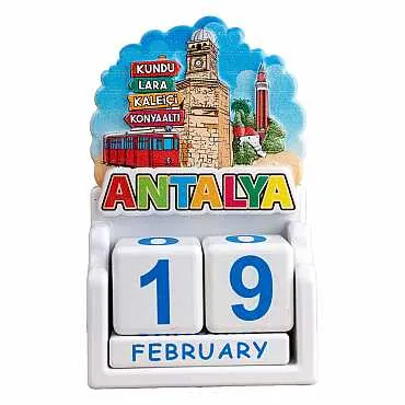 Antalya Temalı UV BASKILI POLYESTER MASA TAKVİMİ - 6
