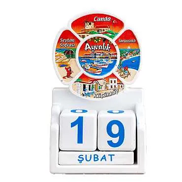 Ayvalık Temalı UV BASKILI POLYESTER MASA TAKVİMİ - 3