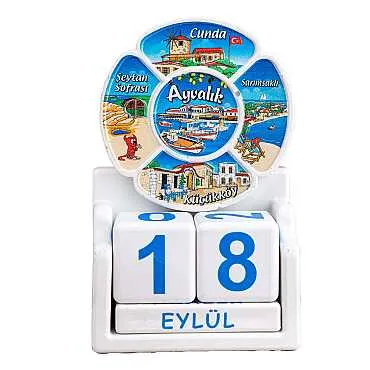 Ayvalık Temalı UV BASKILI POLYESTER MASA TAKVİMİ - 4