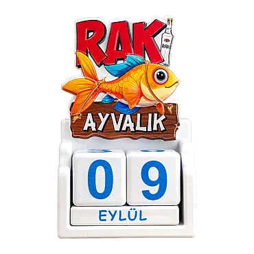 Ayvalık Temalı UV BASKILI POLYESTER MASA TAKVİMİ - 5