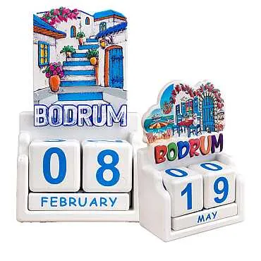 Bodrum Temalı UV BASKILI POLYESTER MASA TAKVİMİ - 2