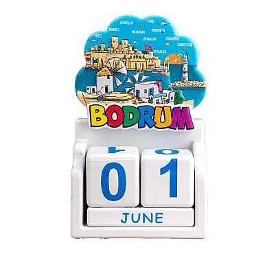 Bodrum Temalı UV BASKILI POLYESTER MASA TAKVİMİ - 4