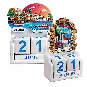 Çeşme Temalı UV BASKILI POLYESTER MASA TAKVİMİ - 2