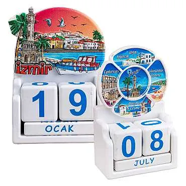 İzmir Temalı UV BASKILI POLYESTER MASA TAKVİMİ - 2