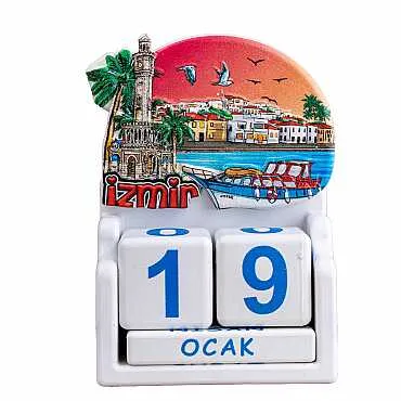 İzmir Temalı UV BASKILI POLYESTER MASA TAKVİMİ - 4