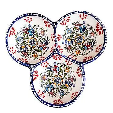 ÖZEL KABARTMA SAMUR ÜÇLÜ KÜÇÜK YUVARLAK ÇEREZLİK 13 CM - 3