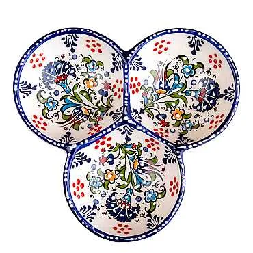 ÖZEL KABARTMA SAMUR ÜÇLÜ KÜÇÜK YUVARLAK ÇEREZLİK 13 CM - 5