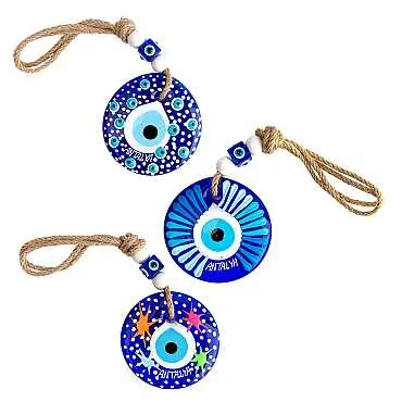 Antalya Temalı MANDALA DESENLİ NAZAR DUVAR SÜSÜ 13 CM - 2