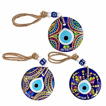 Antalya Temalı MANDALA DESENLİ NAZAR DUVAR SÜSÜ 8 CM - 2