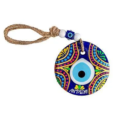 Antalya Temalı MANDALA DESENLİ NAZAR DUVAR SÜSÜ 18 CM - 6