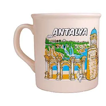 Antalya Temalı Renkli Serigrafi Kupa