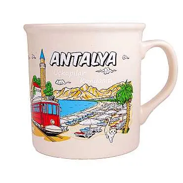 Antalya Temalı Renkli Serigrafi Kupa - 8