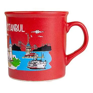 İstanbul Temalı Renkli Serigrafi Kupa - 15