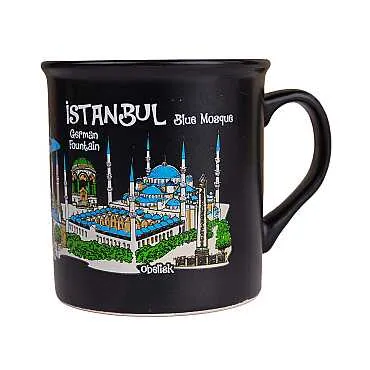 İstanbul Temalı Renkli Serigrafi Kupa - Standart - 2
