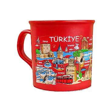 Türkiye Temalı Renkli Serigrafi Kupa