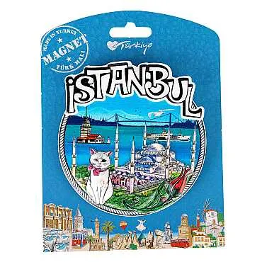 İstanbul Temalı Kartonetli Uv Polyester Magnet