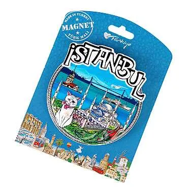 İstanbul Temalı Kartonetli Uv Polyester Magnet - 12