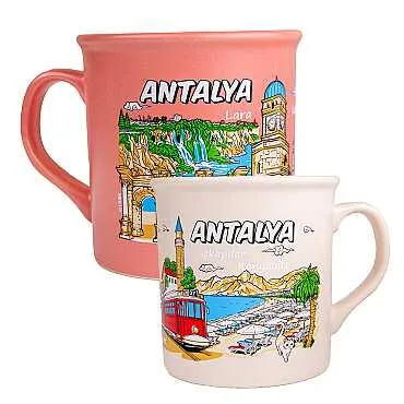 Antalya Temalı Renkli Serigrafi Kupa - 2