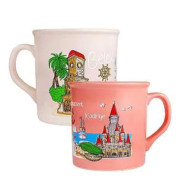 Belek Temalı Renkli Serigrafi Kupa - 2
