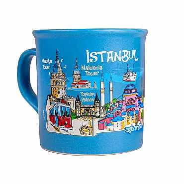 İstanbul Temalı Renkli Serigrafi Kupa - 9