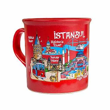 İstanbul Temalı Renkli Serigrafi Kupa - 10
