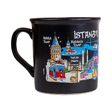 İstanbul Temalı Renkli Serigrafi Kupa - 11