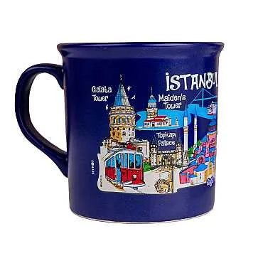 İstanbul Temalı Renkli Serigrafi Kupa - 12