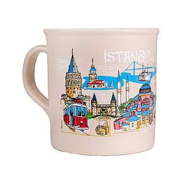 İstanbul Temalı Renkli Serigrafi Kupa - 13